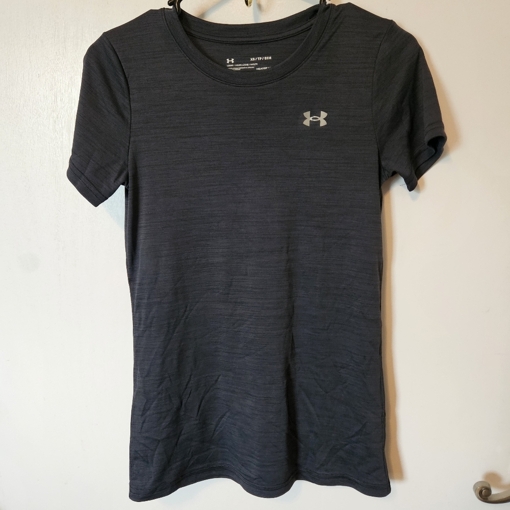 Under Armour Women's Dark Gray HeatGear Short Sleeve Tee